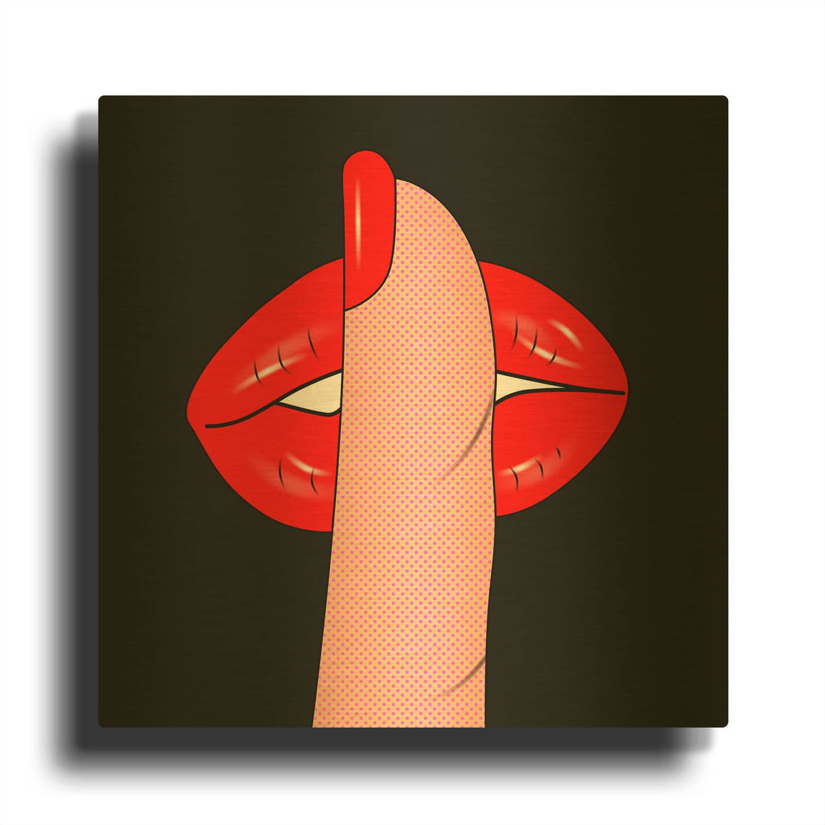 'Shush' By Mark Ashkenazi Gold Metal Wall Art