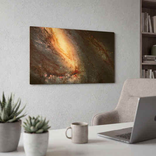 'Messier 66' By NASA Space Photos Gold Metal Wall Art