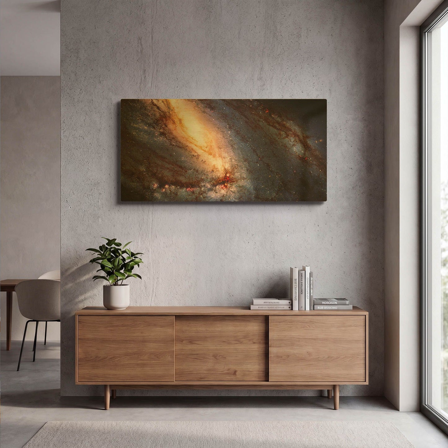 'Messier 66' By NASA Space Photos Gold Metal Wall Art