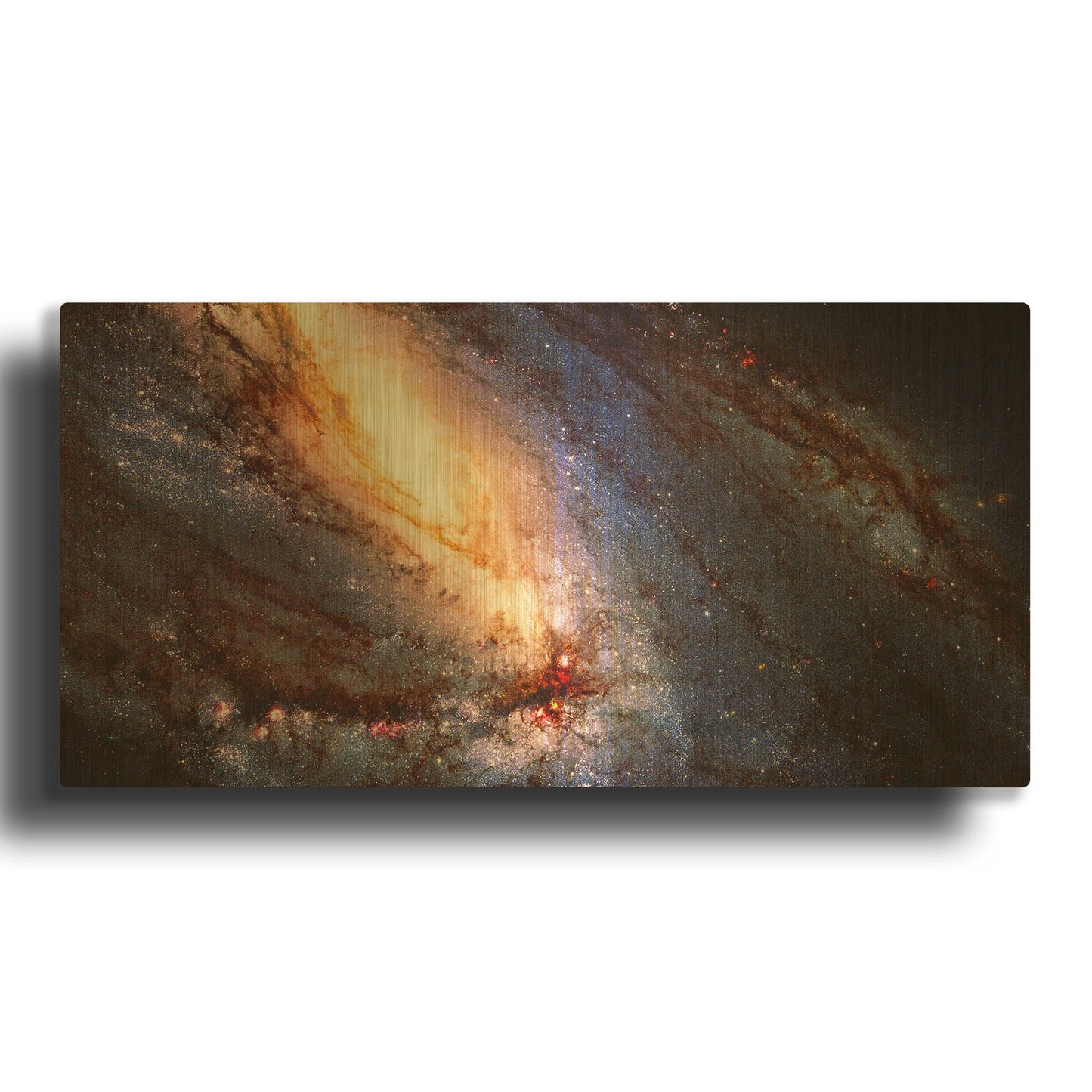 'Messier 66' By NASA Space Photos Gold Metal Wall Art