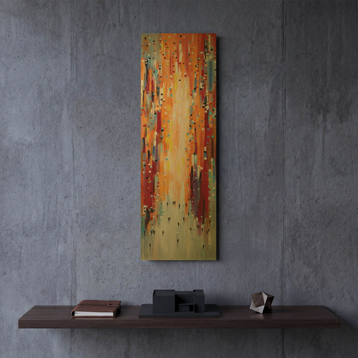 'Orange Sky' By Ekaterina Ermilkina Gold Metal Wall Art