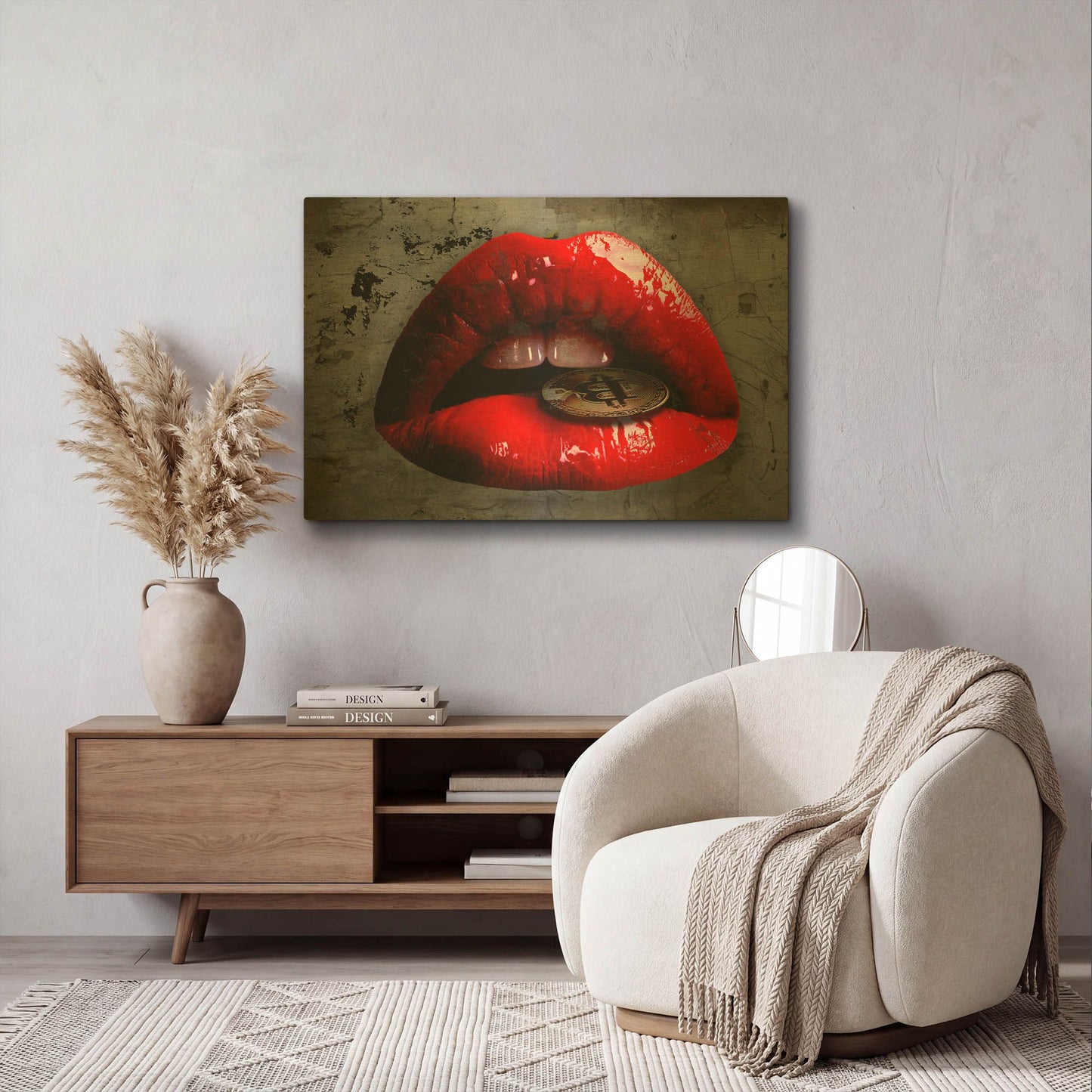 'Bit Me Bitcoin' By LUXE Gold Metal Wall Art