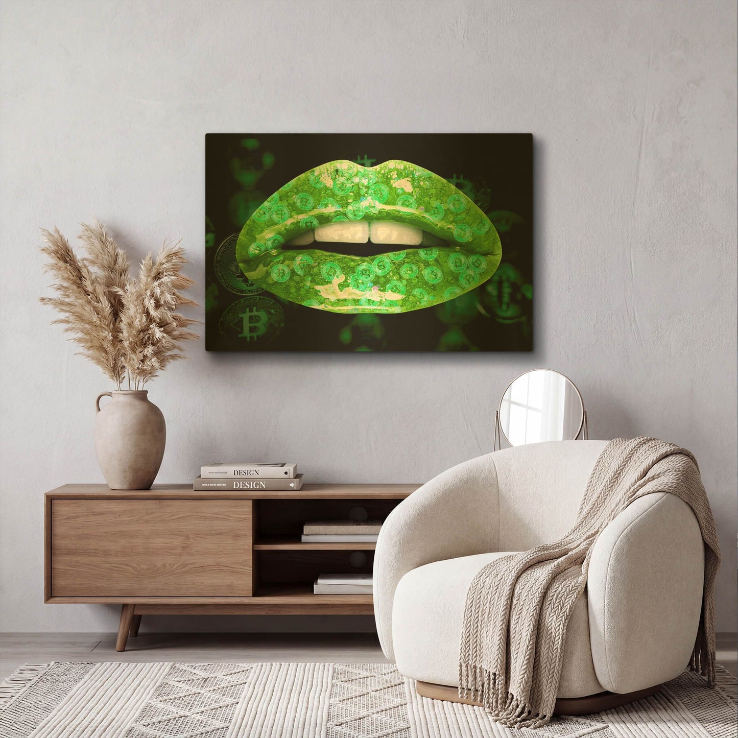 'Bitcoin Milkshake Shamrock' By LUXE Gold Metal Wall Art