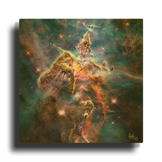 'Mystic Mountain' By NASA Space Photos Gold Metal Wall Art