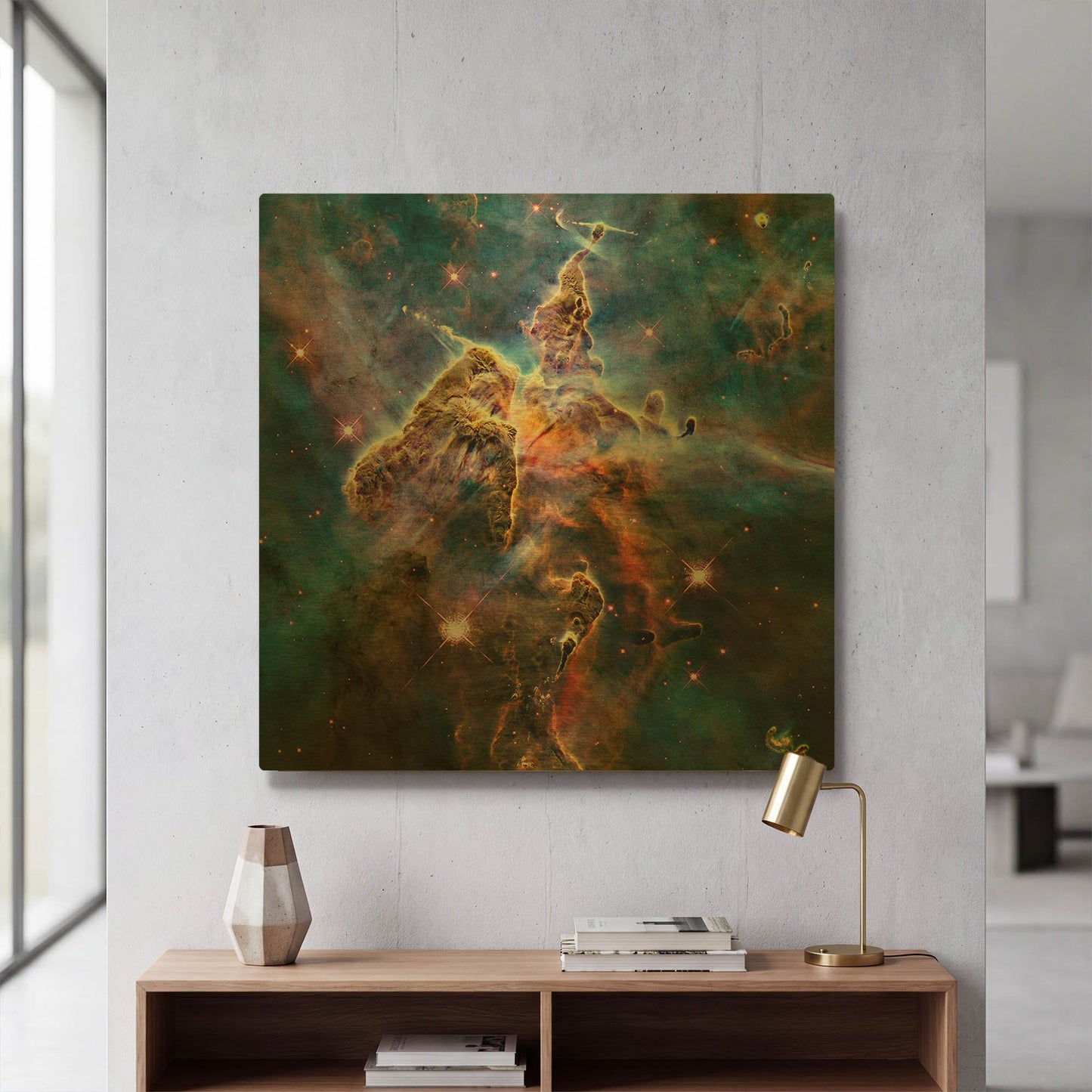 'Mystic Mountain' By NASA Space Photos Gold Metal Wall Art