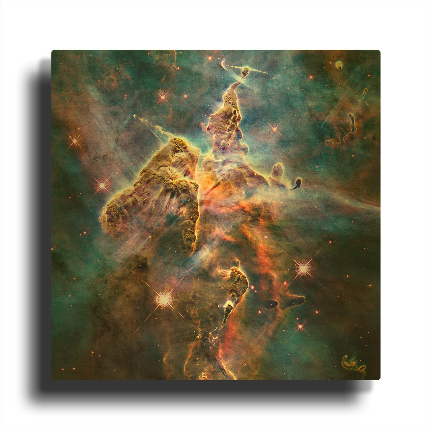 'Mystic Mountain' By NASA Space Photos Gold Metal Wall Art