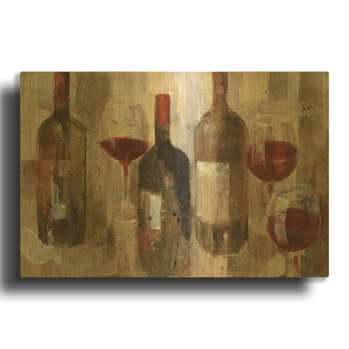 'Festa I v2 Neutral' By Albena Hristova Gold Metal Wall Art