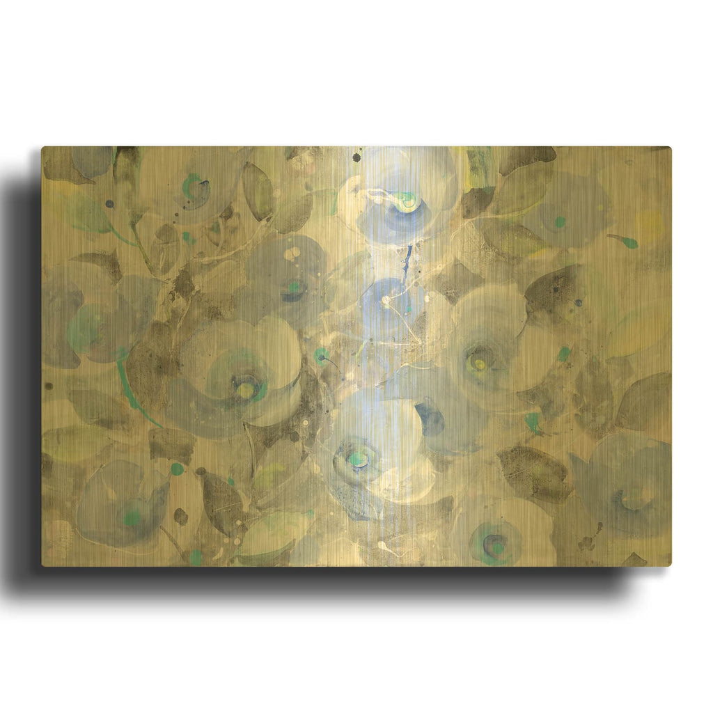 'Sugar Flowers I' By Albena Hristova Gold Metal Wall Art