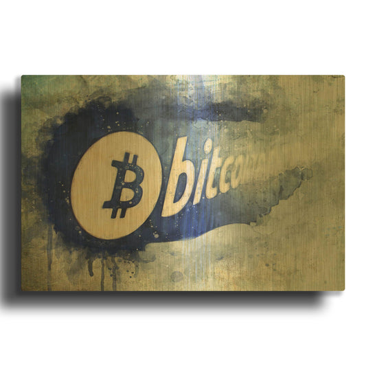'Bitcoin Rule' By Surma and Guillen Gold Metal Wall Art