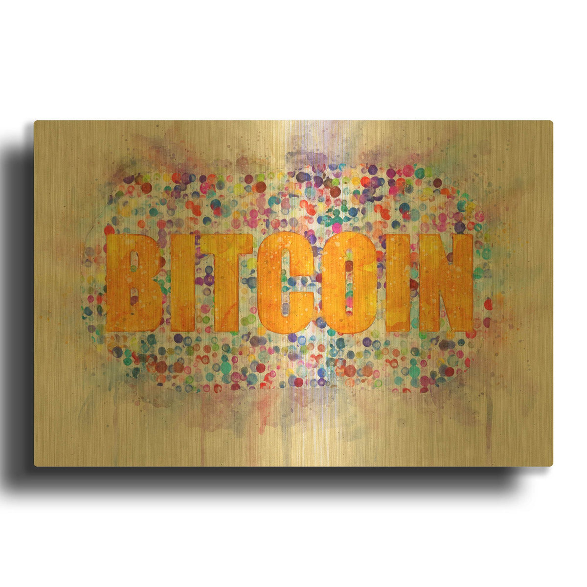 'Bitcoin Era 2' By Surma and Guillen Gold Metal Wall Art