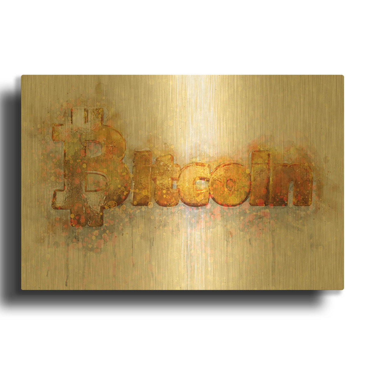 'Bitcoin Era 4' By Surma and Guillen Gold Metal Wall Art