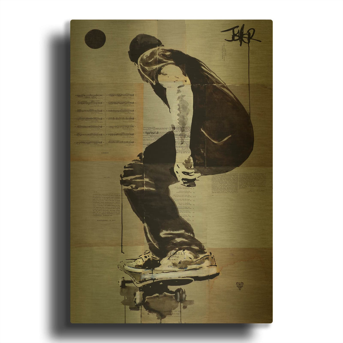 'Come and Go' By Loui Jover Gold Metal Wall Art