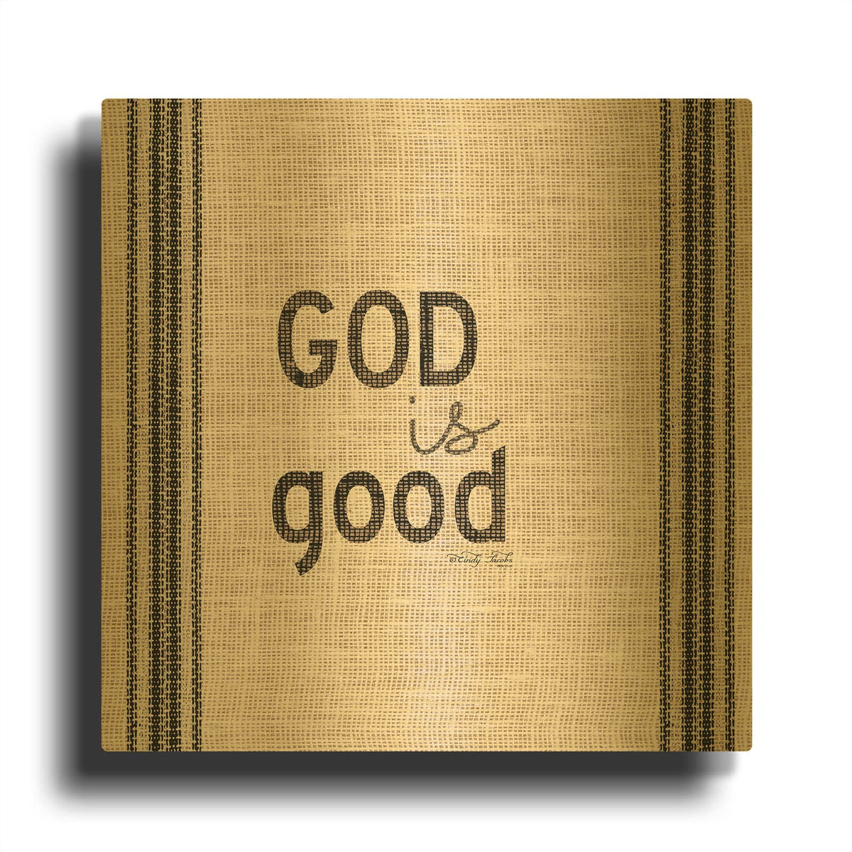 'God is Good' By Cindy Jacobs Gold Metal Wall Art