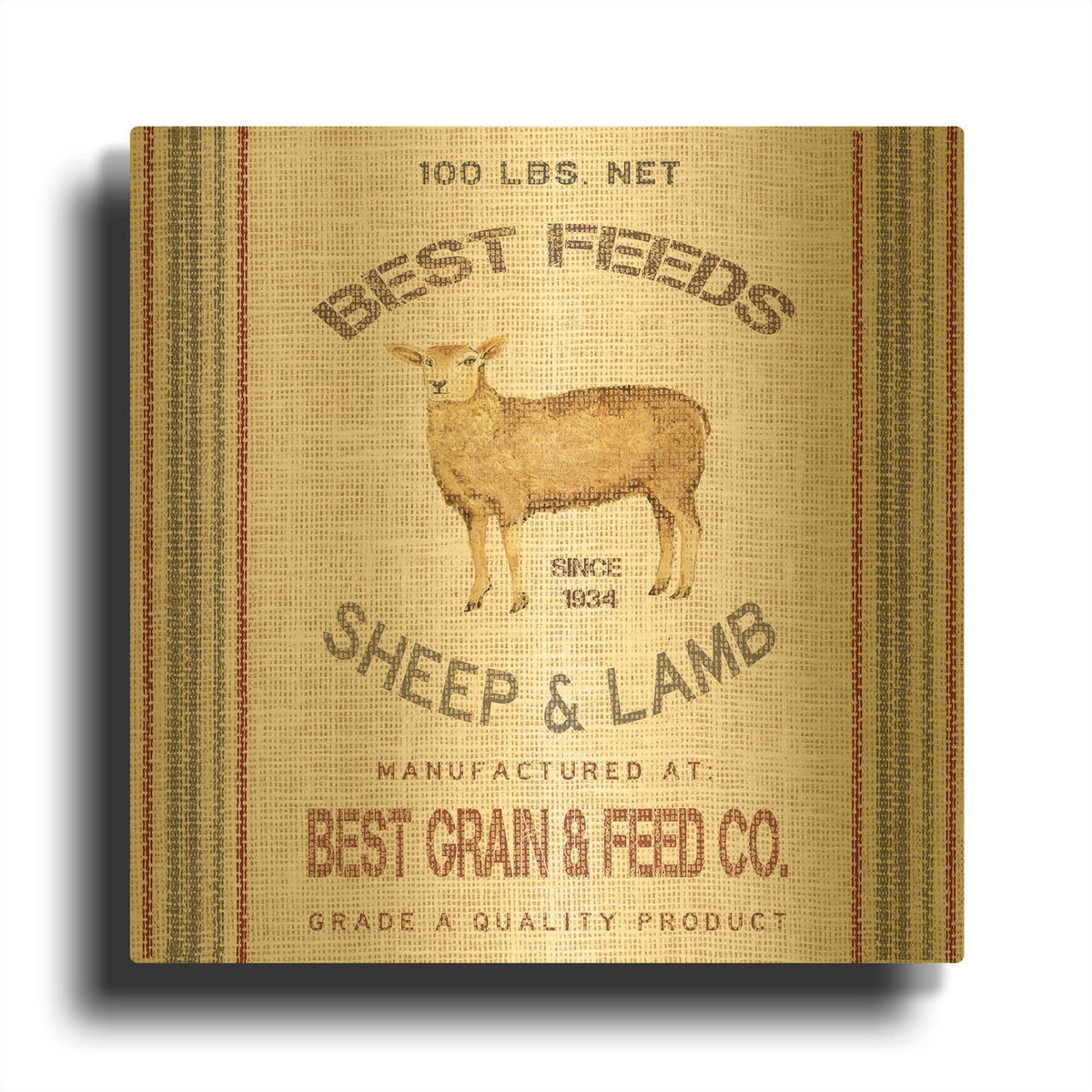 'Best Feeds' By Cindy Jacobs Gold Metal Wall Art