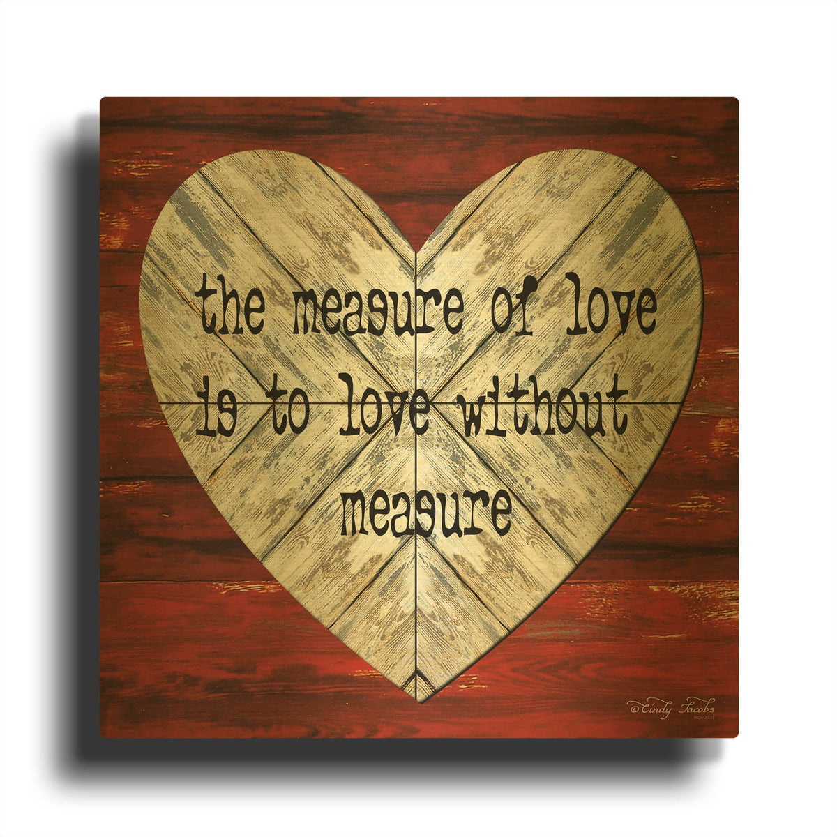 'The Measure of Love' By Cindy Jacobs Gold Metal Wall Art
