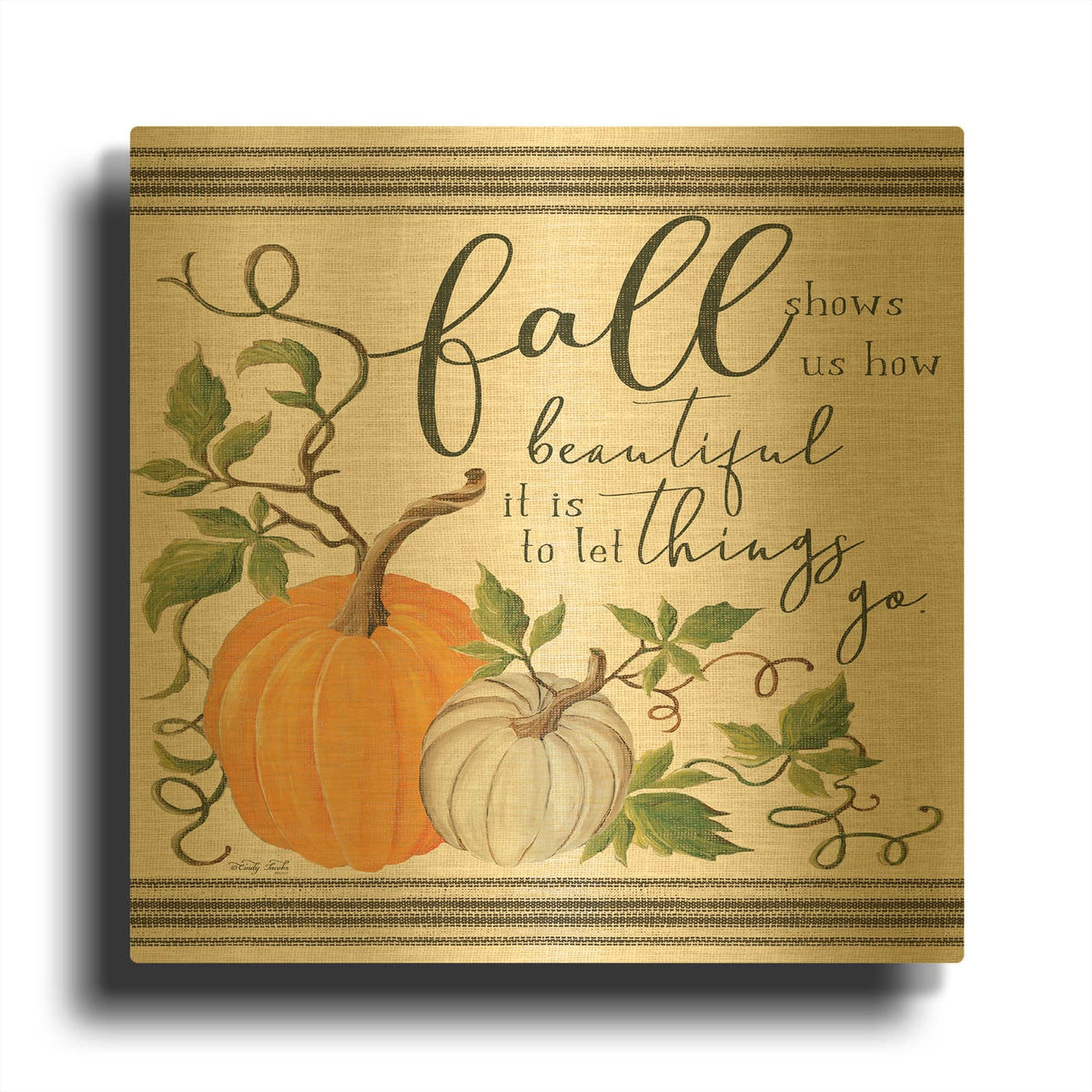 'Let Things Go' By Cindy Jacobs Gold Metal Wall Art