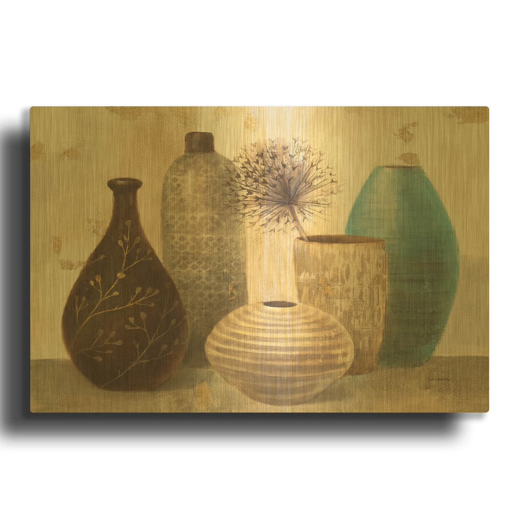 'Vessel Still Life II' By Albena Hristova Gold Metal Wall Art