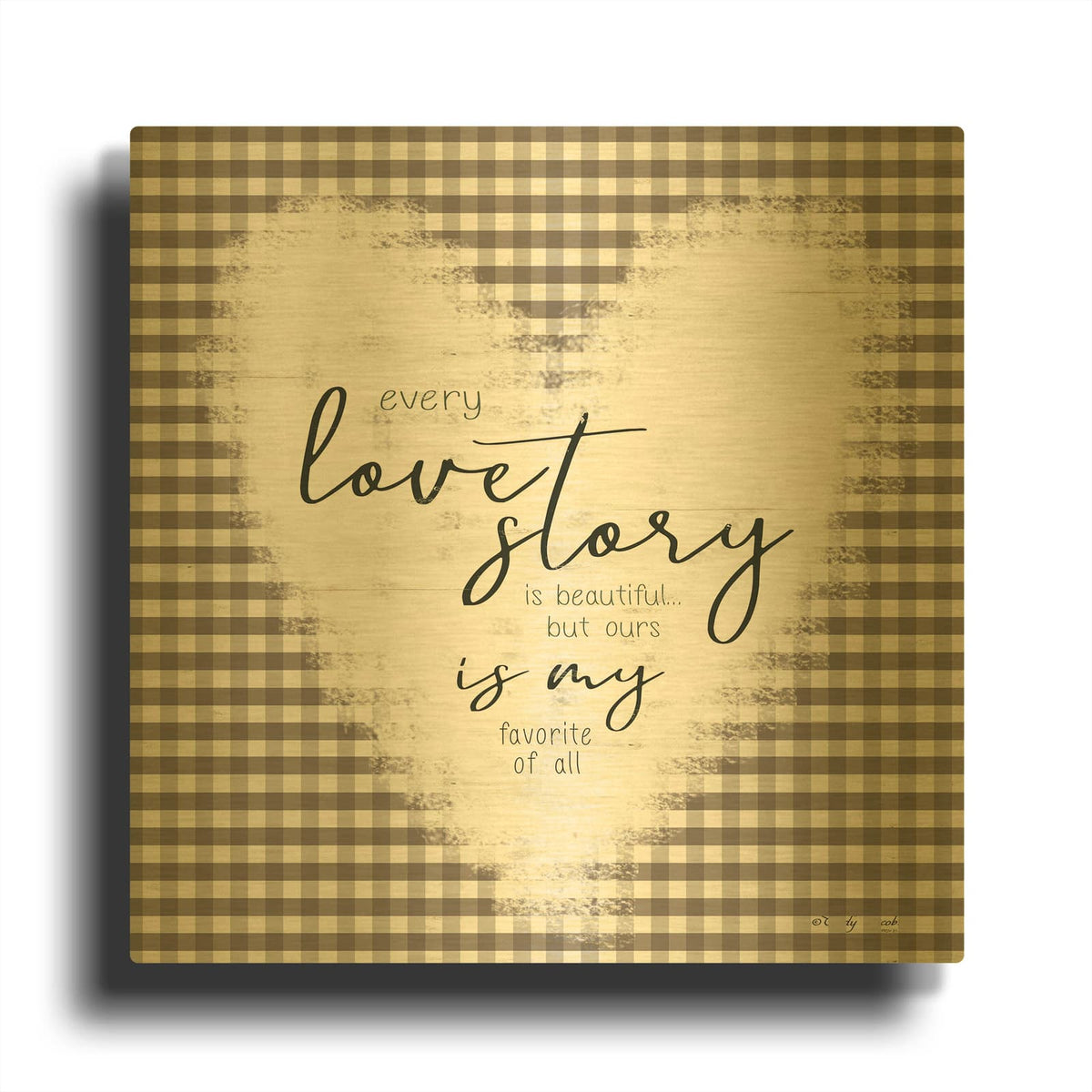 'Love Story' By Cindy Jacobs Gold Metal Wall Art