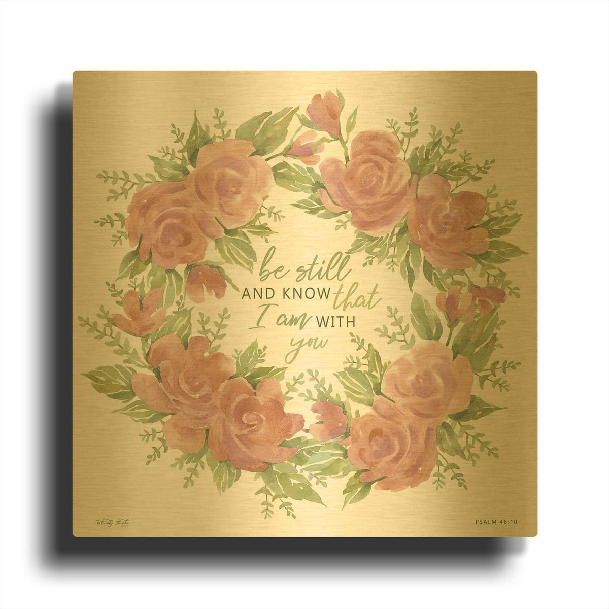 'Be Still and Know' By Cindy Jacobs Gold Metal Wall Art