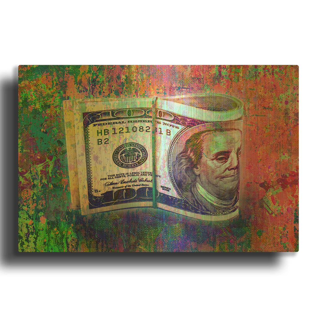 'Fat Stacks,' By Epic Portfolio Gold Metal Wall Art