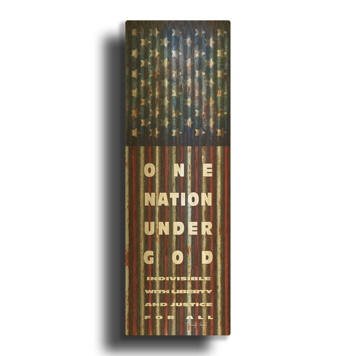'One Nation Under God' By Cindy Jacobs Gold Metal Wall Art