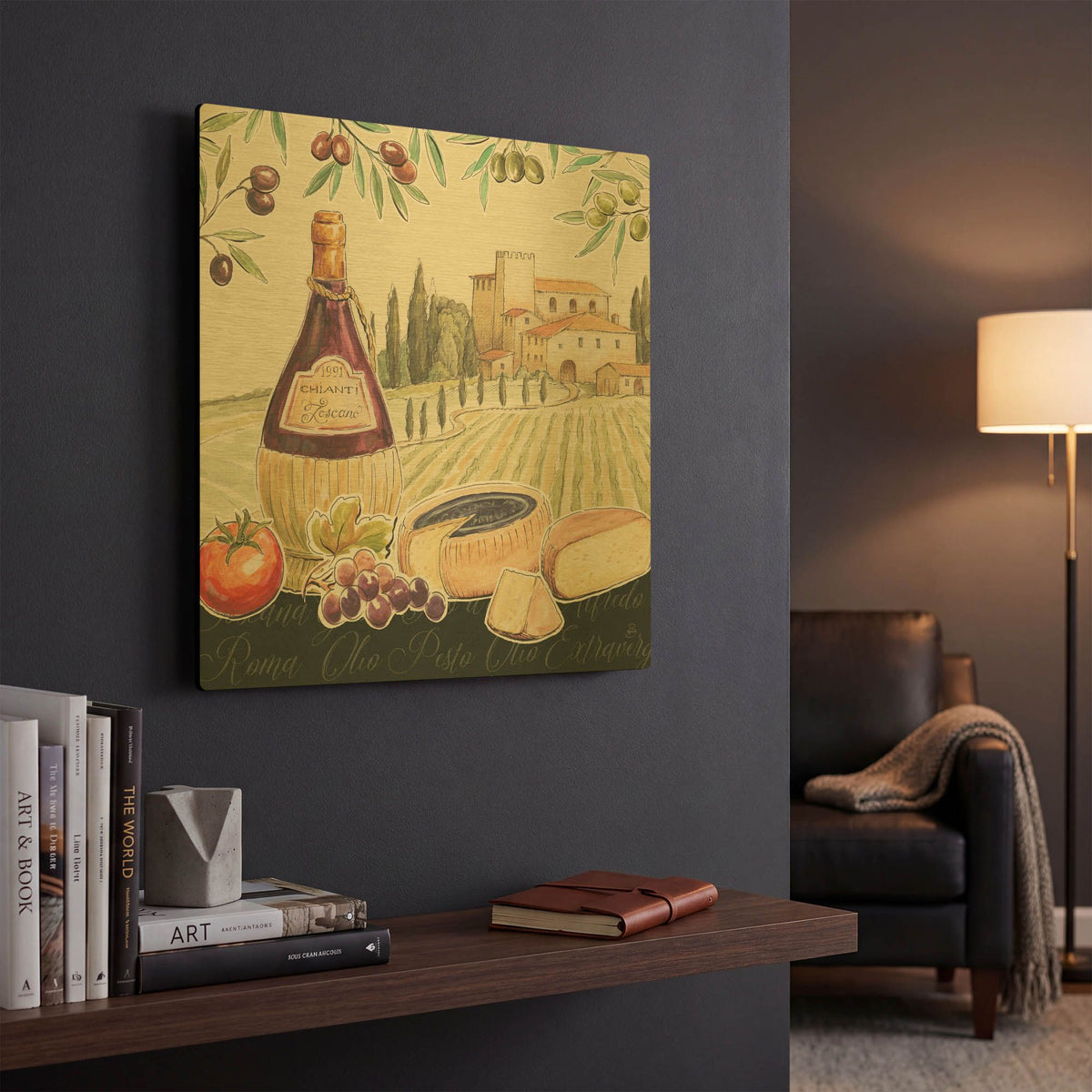 'Tuscan Flavor II' By Daphne Brissonnet Gold Metal Wall Art