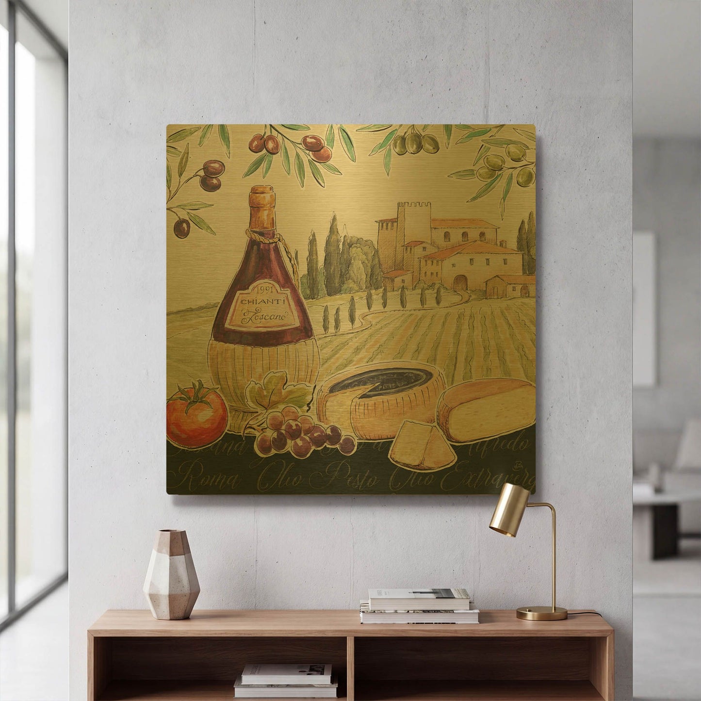 'Tuscan Flavor II' By Daphne Brissonnet Gold Metal Wall Art