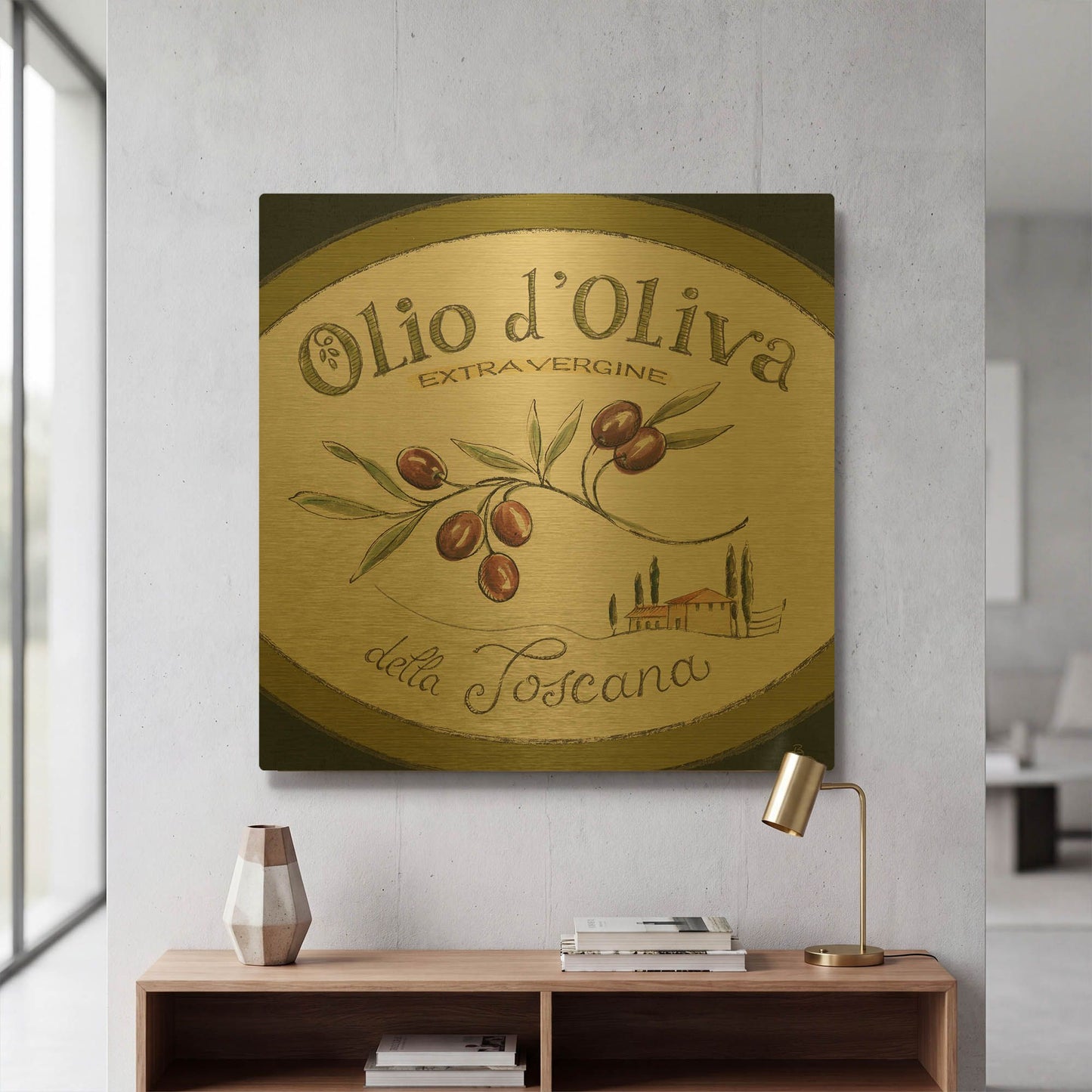 'Tuscan Flavor VI' By Daphne Brissonnet Gold Metal Wall Art
