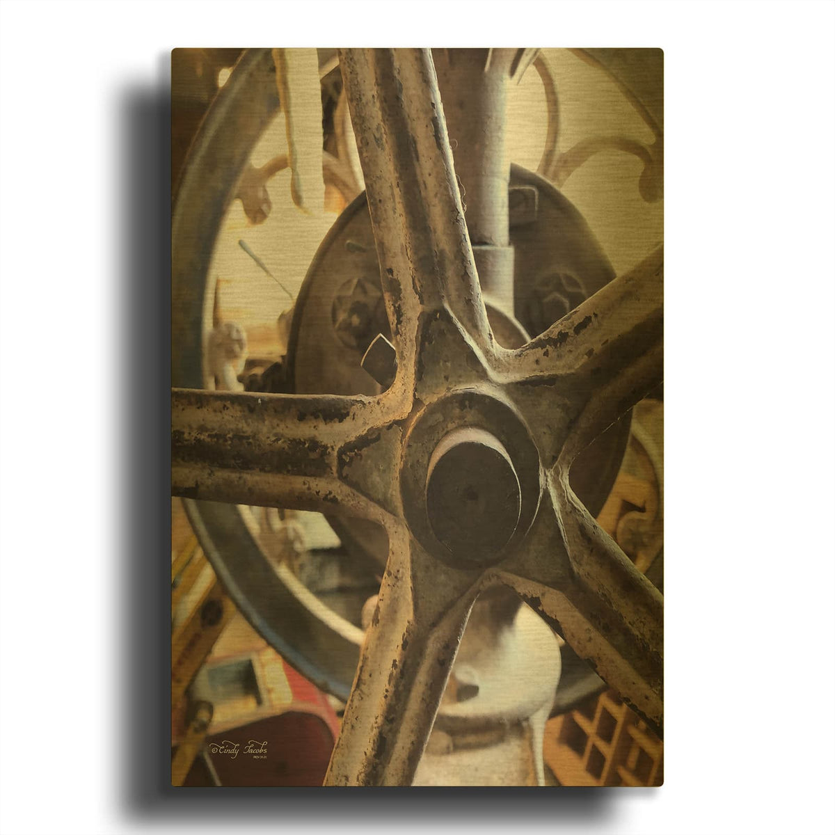 'Star Wheel' By Cindy Jacobs Gold Metal Wall Art