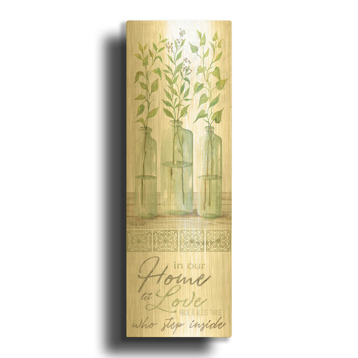 'In Our Home' By Cindy Jacobs Gold Metal Wall Art