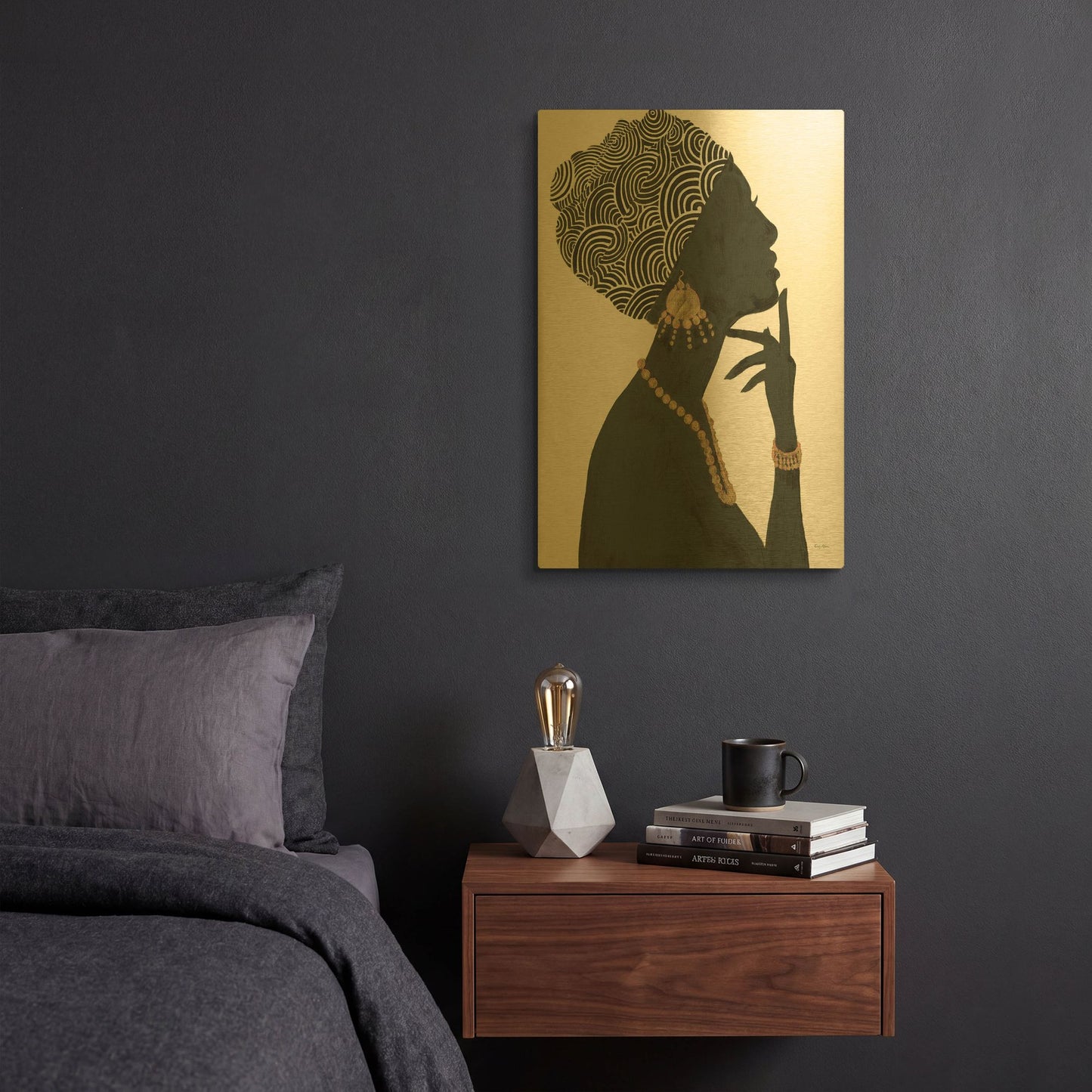 'Graceful Majesty I' By Emily Adams Gold Metal Wall Art