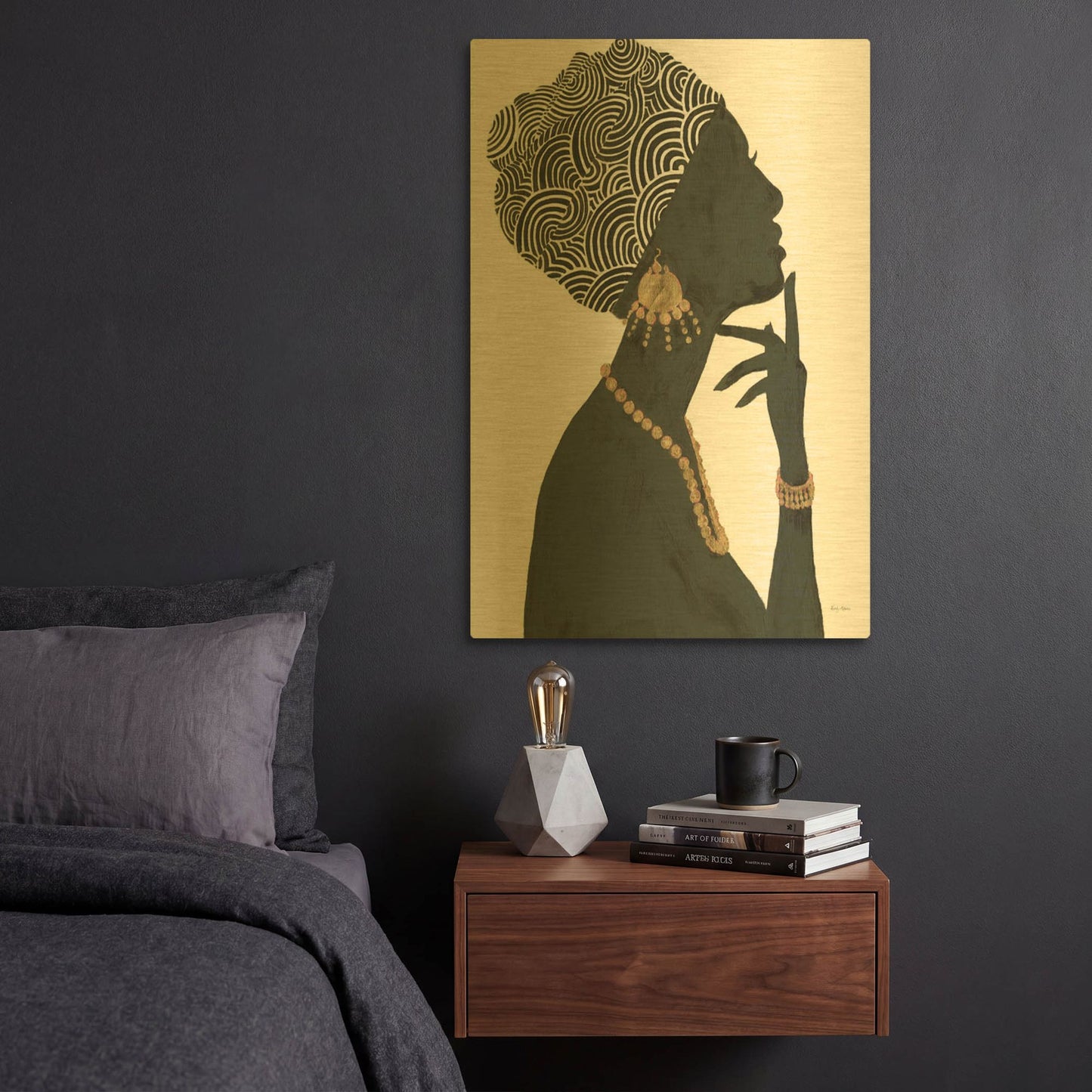 'Graceful Majesty I' By Emily Adams Gold Metal Wall Art