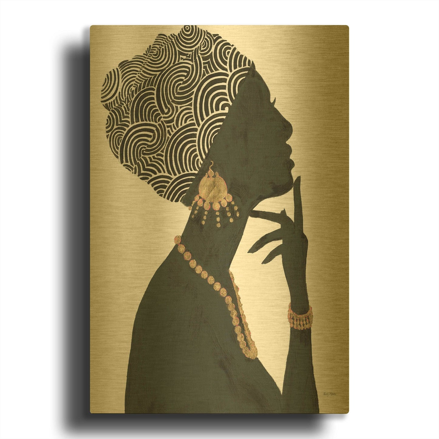 'Graceful Majesty I' By Emily Adams Gold Metal Wall Art
