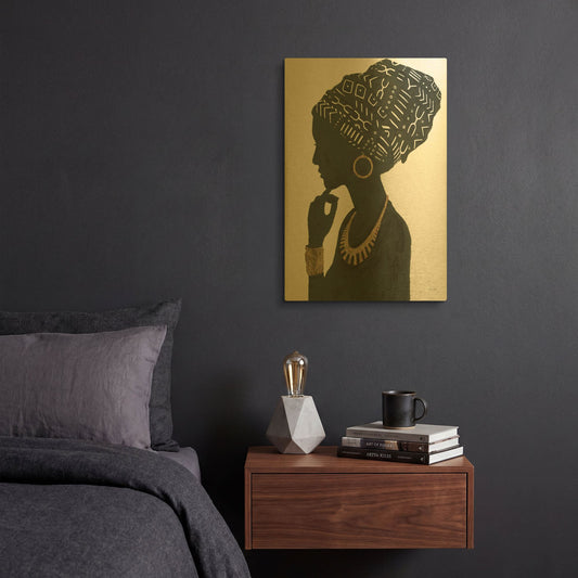 'Graceful Majesty II' By Emily Adams Gold Metal Wall Art