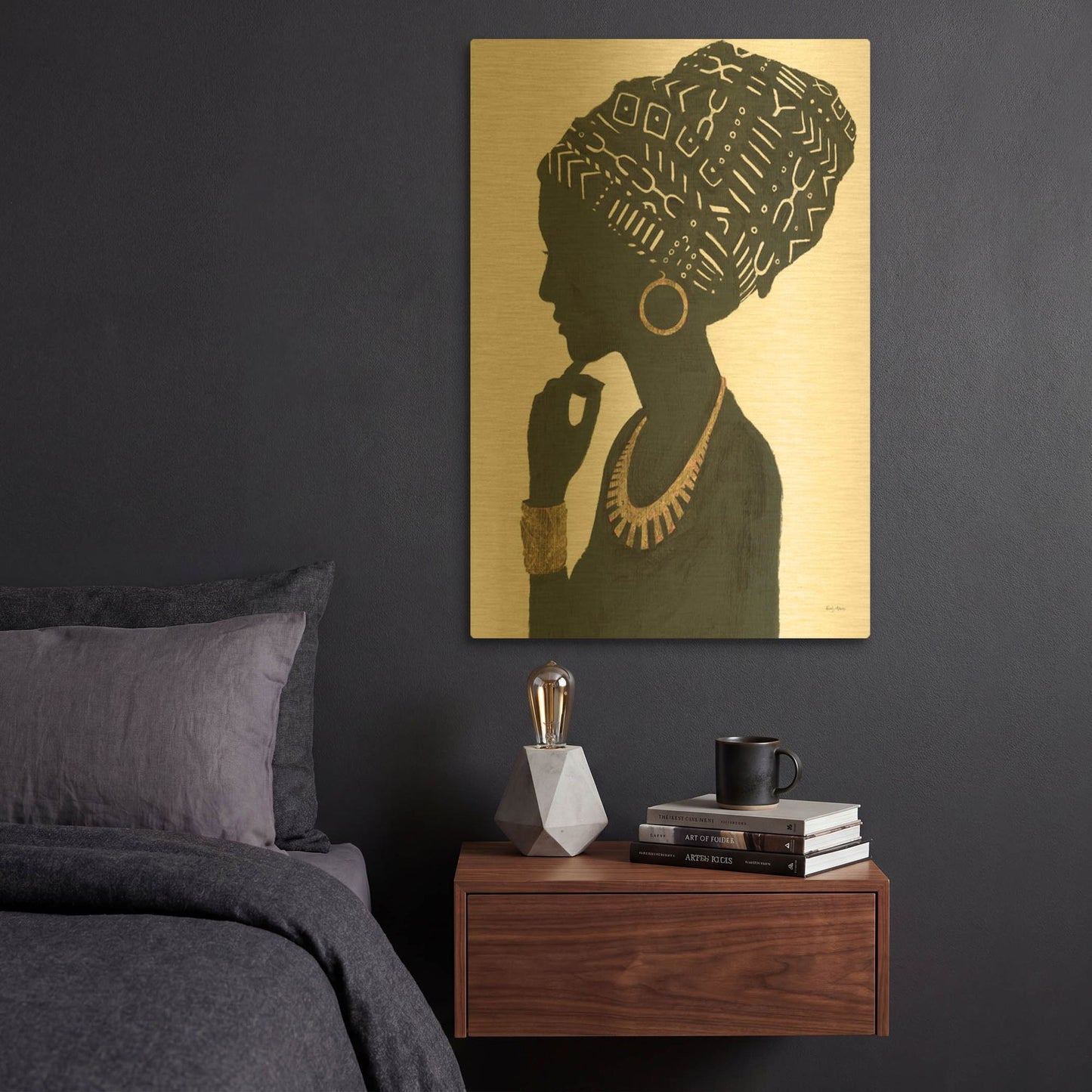 'Graceful Majesty II' By Emily Adams Gold Metal Wall Art