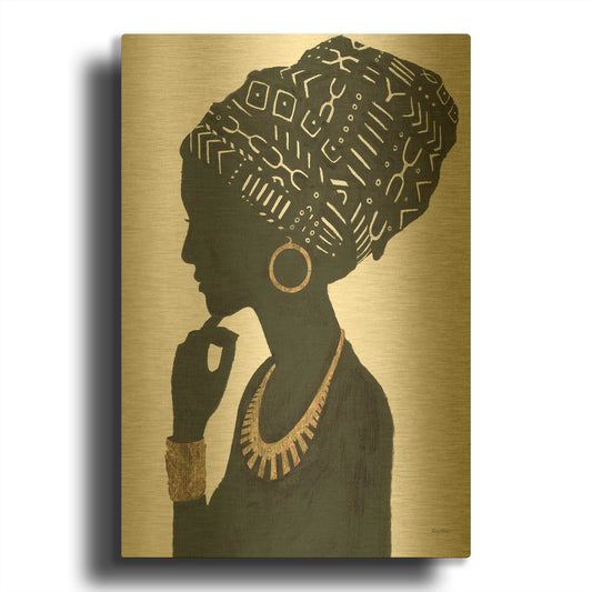 'Graceful Majesty II' By Emily Adams Gold Metal Wall Art