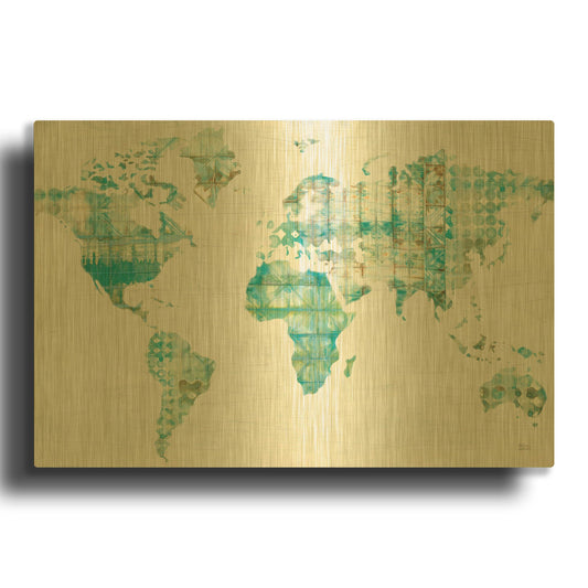 'Kanari Map' By Melissa Averinos Gold Metal Wall Art