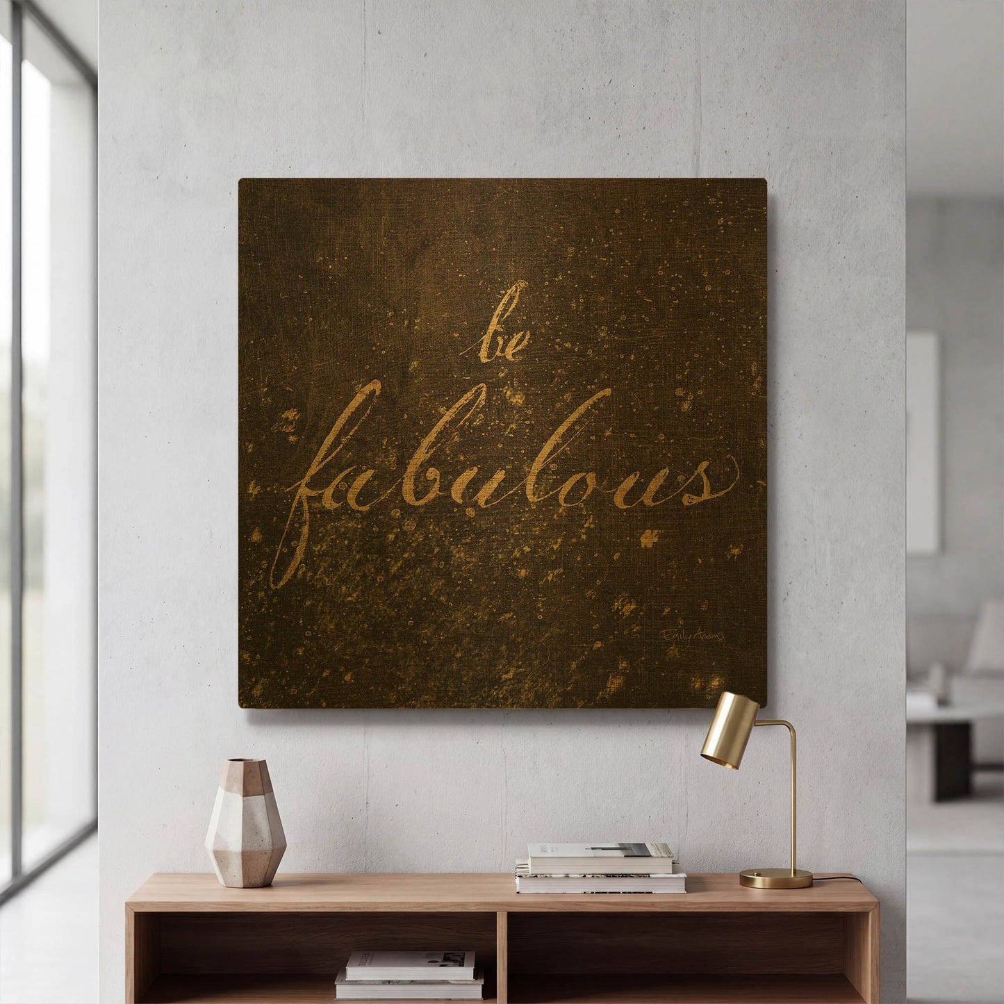 'Shoe Fetish Quotes I Dark' By Emily Adams Gold Metal Wall Art