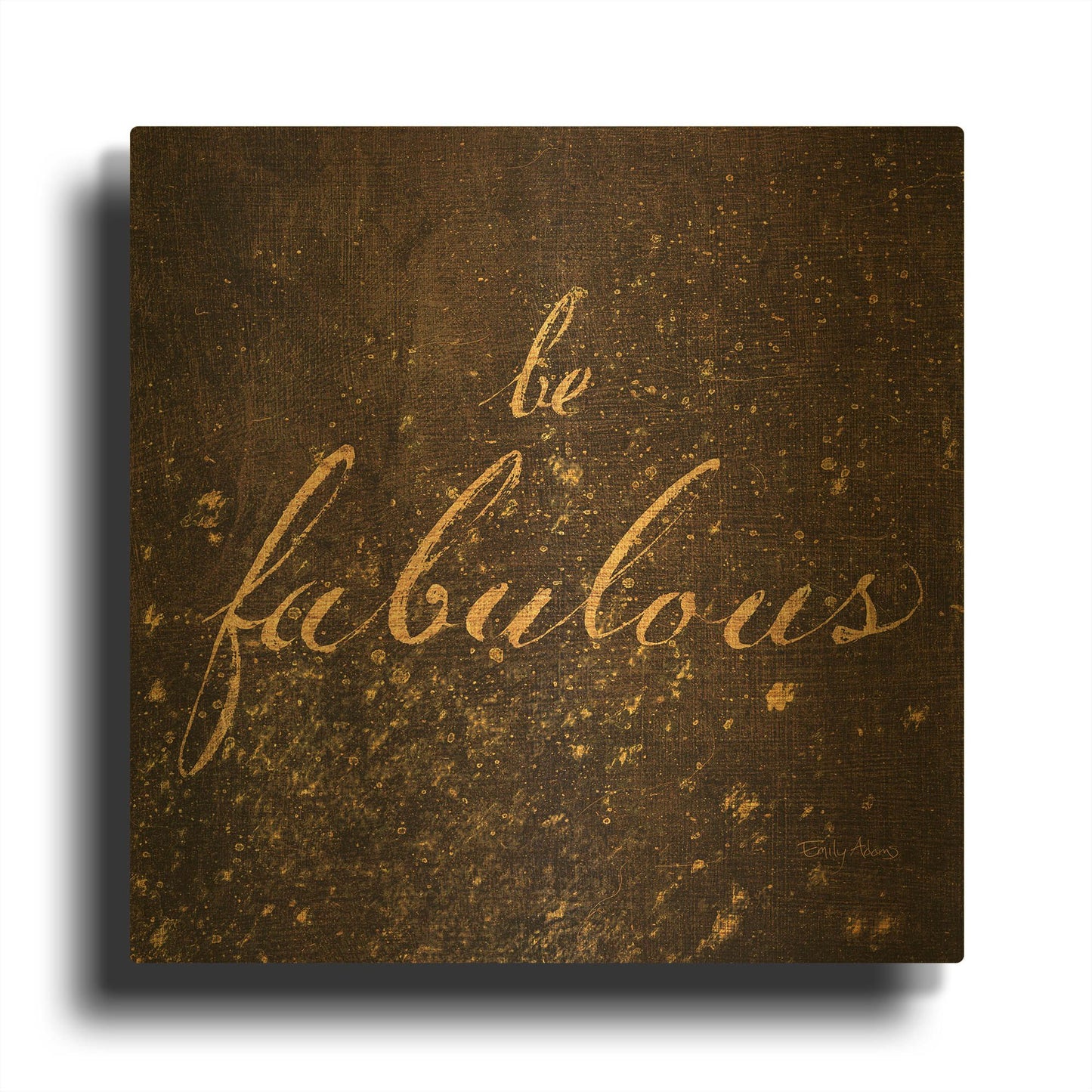 'Shoe Fetish Quotes I Dark' By Emily Adams Gold Metal Wall Art
