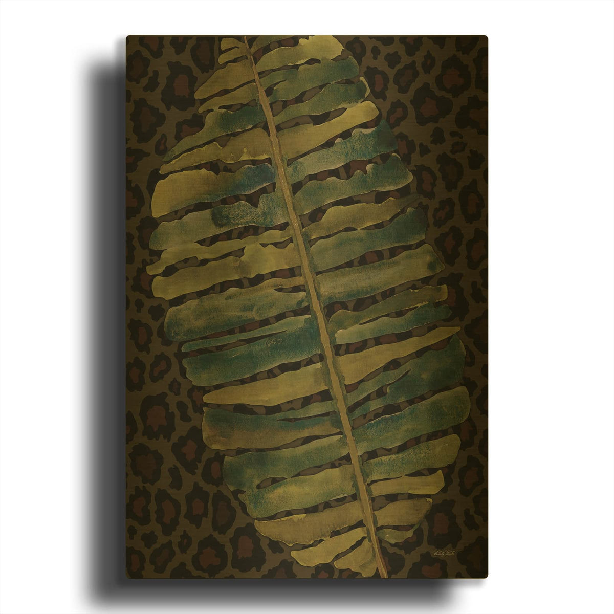 'Banana Leaf' By Cindy Jacobs Gold Metal Wall Art