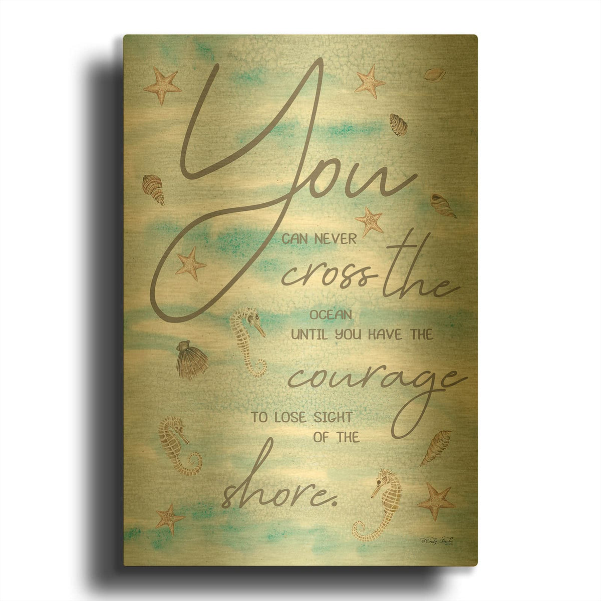 'You Can Never...' By Cindy Jacobs Gold Metal Wall Art