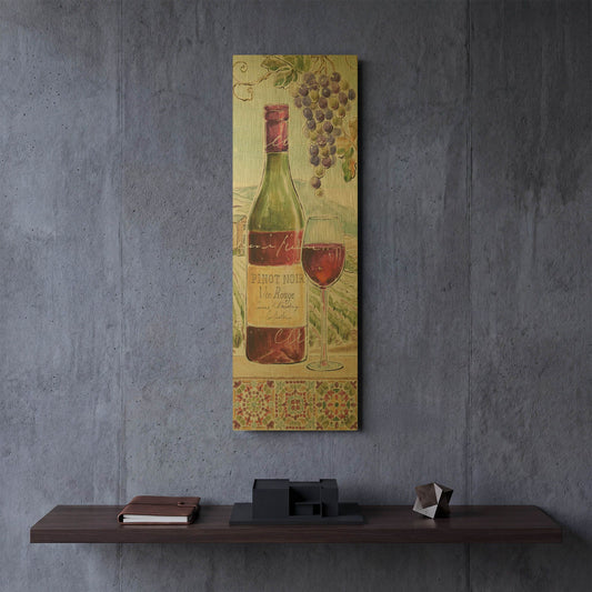 'Wine Country VI' By Daphne Brissonnet Gold Metal Wall Art