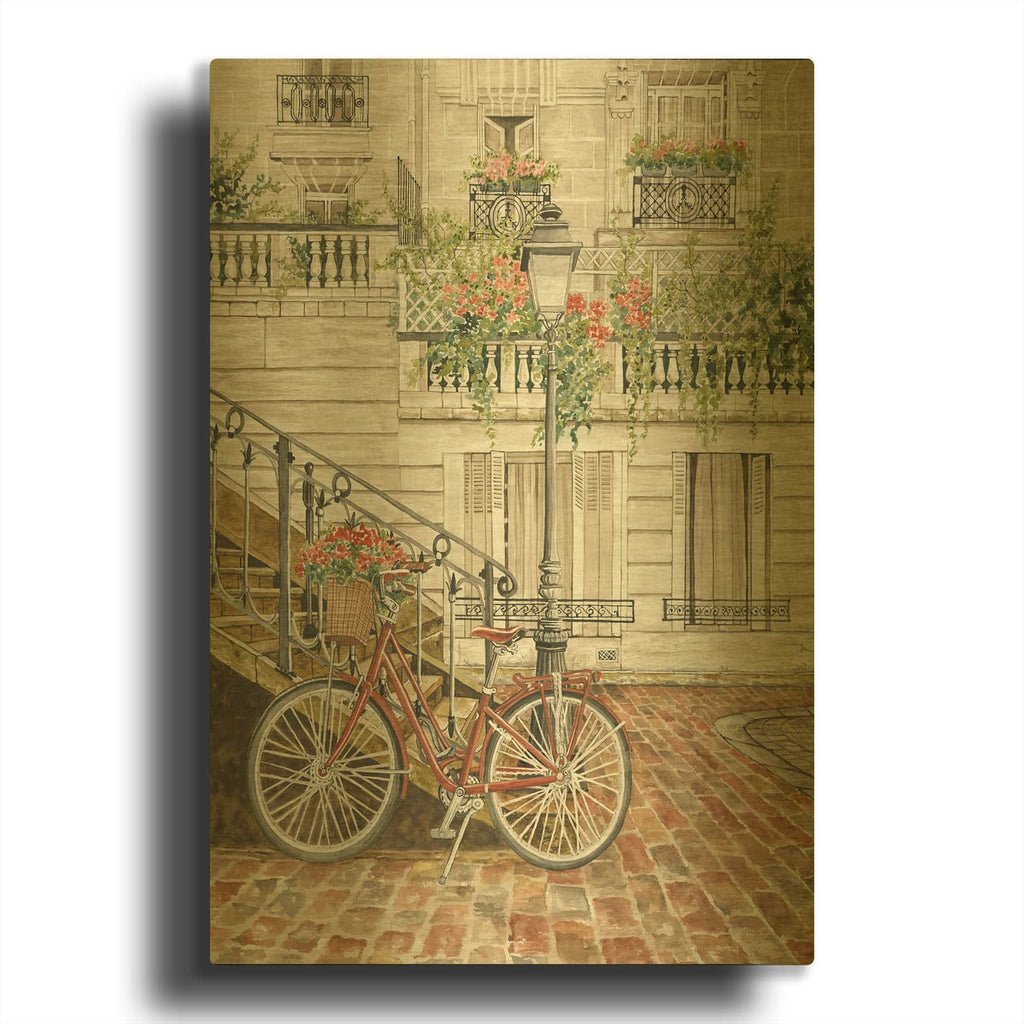 'Cobblestone Charm' By Cindy Jacobs Gold Metal Wall Art