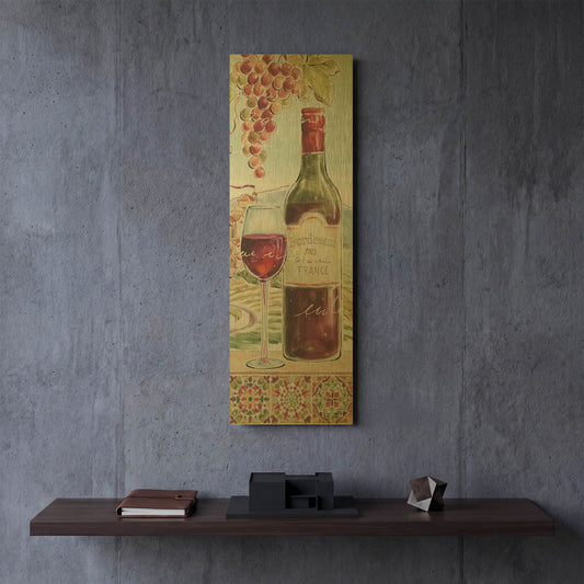 'Wine Country V' By Daphne Brissonnet Gold Metal Wall Art