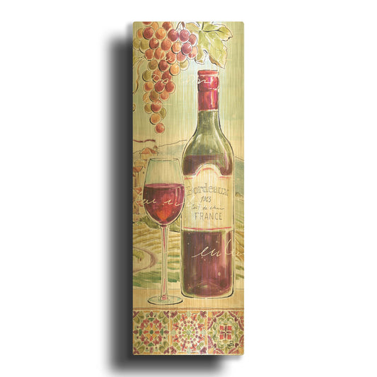 'Wine Country V' By Daphne Brissonnet Gold Metal Wall Art