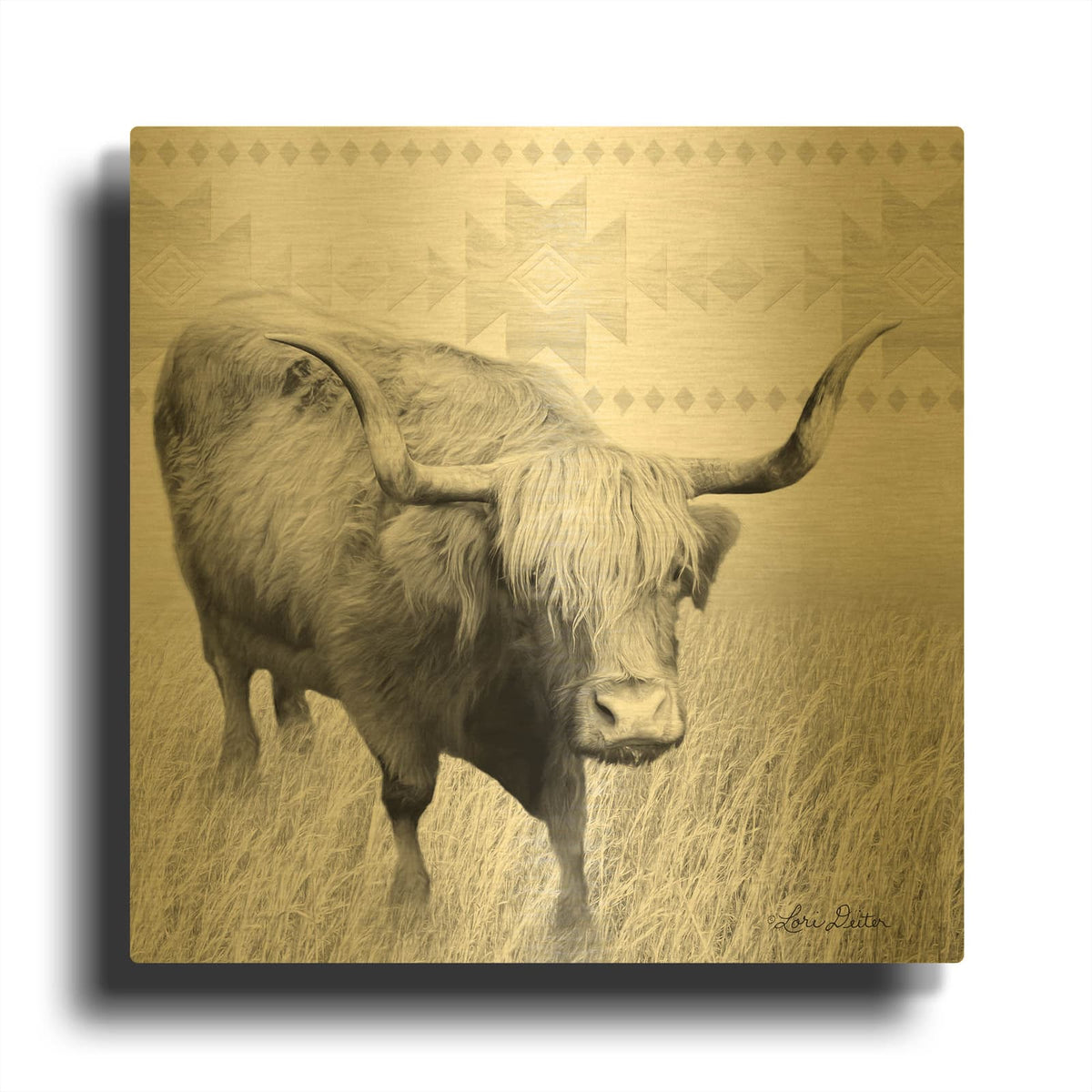 'I Want a Nose Ring' By Lori Deiter Gold Metal Wall Art