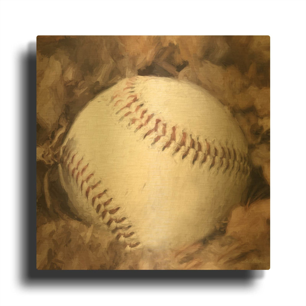 'Baseball Season' By Lori Deiter Gold Metal Wall Art