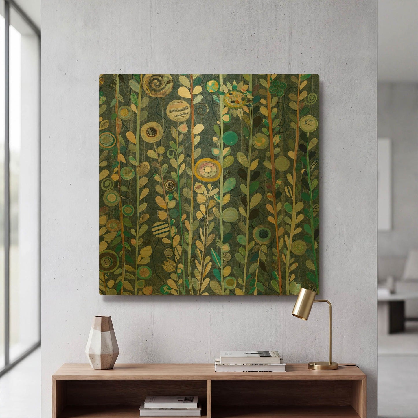 'Navy Blue Sky Crop' By Candra Boggs Gold Metal Wall Art