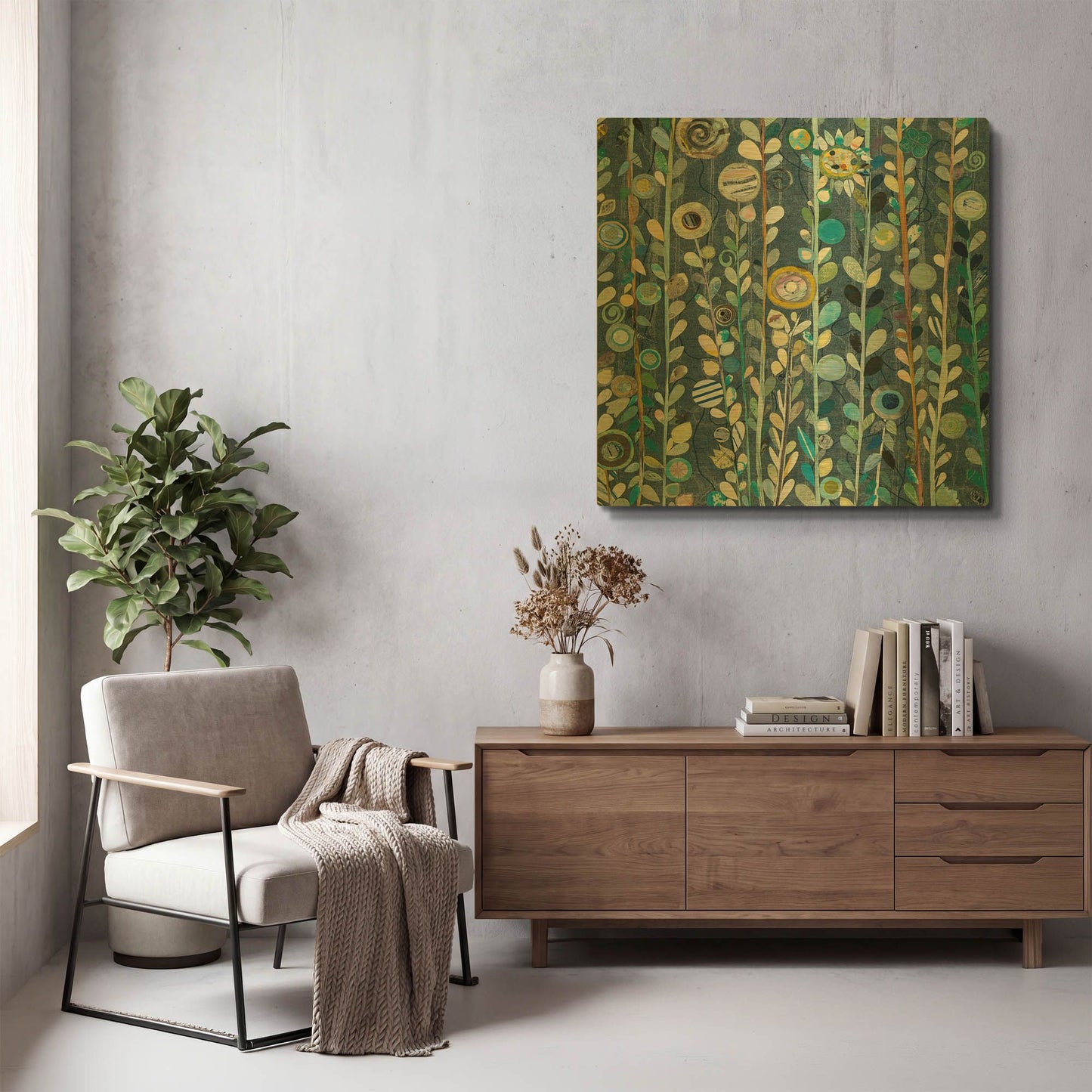 'Navy Blue Sky Crop' By Candra Boggs Gold Metal Wall Art