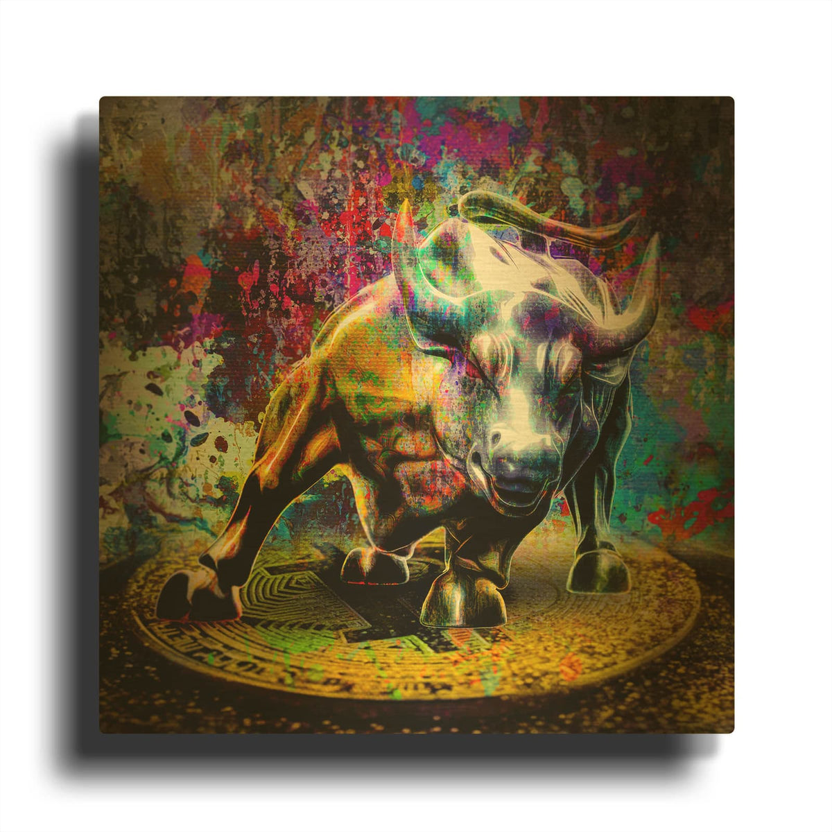 'Bitcoin Bull Market,' By Epic Portfolio Gold Metal Wall Art